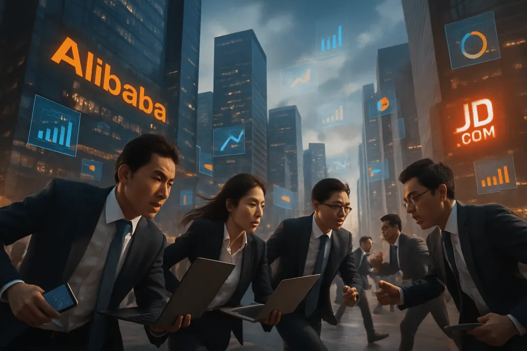 découvrez comment les géants de l'e-commerce chinois rivalisent dans une guerre commerciale intense pour s'imposer sur le marché mondial. analyse des stratégies et des enjeux de cette compétition féroce.