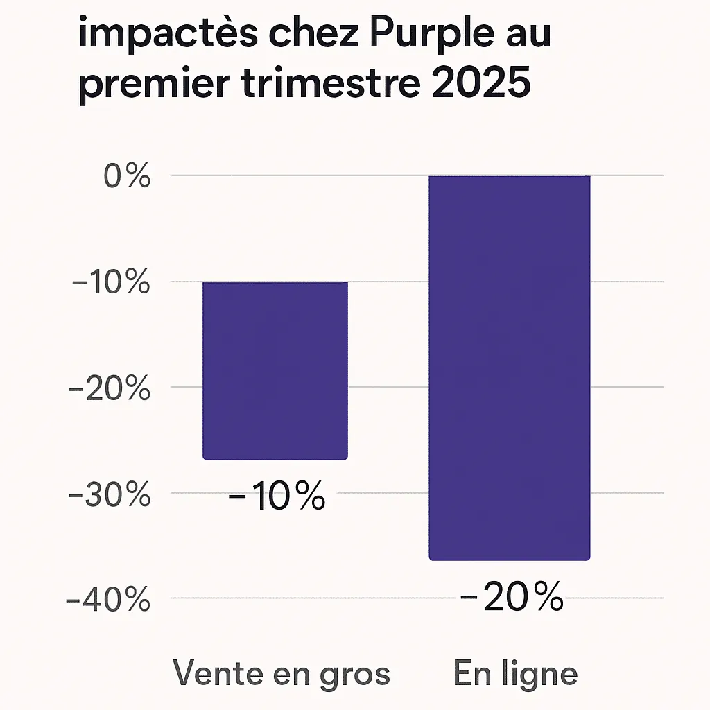découvrez comment les ventes de purple ont chuté de 13 % au premier trimestre, principalement en raison d'une baisse dans les canaux de vente en gros et en ligne. analyse des impacts et des perspectives du marché.