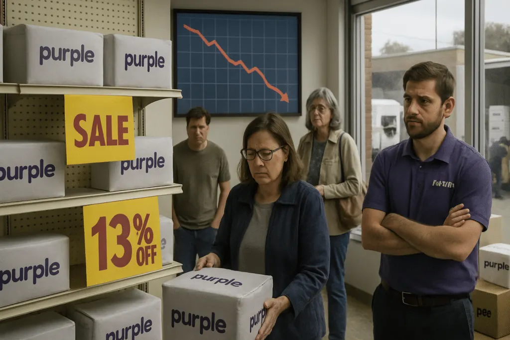 découvrez comment les ventes de purple ont chuté de 13 % au premier trimestre, influencées par une baisse significative dans les canaux de vente en gros et en ligne. analyse des causes et des conséquences sur la stratégie commerciale de la marque.