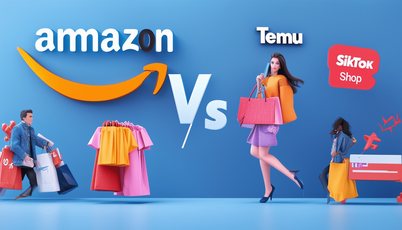 découvrez qui remporte la bataille du commerce électronique aux états-unis entre amazon, temu, shein et tiktok shop.